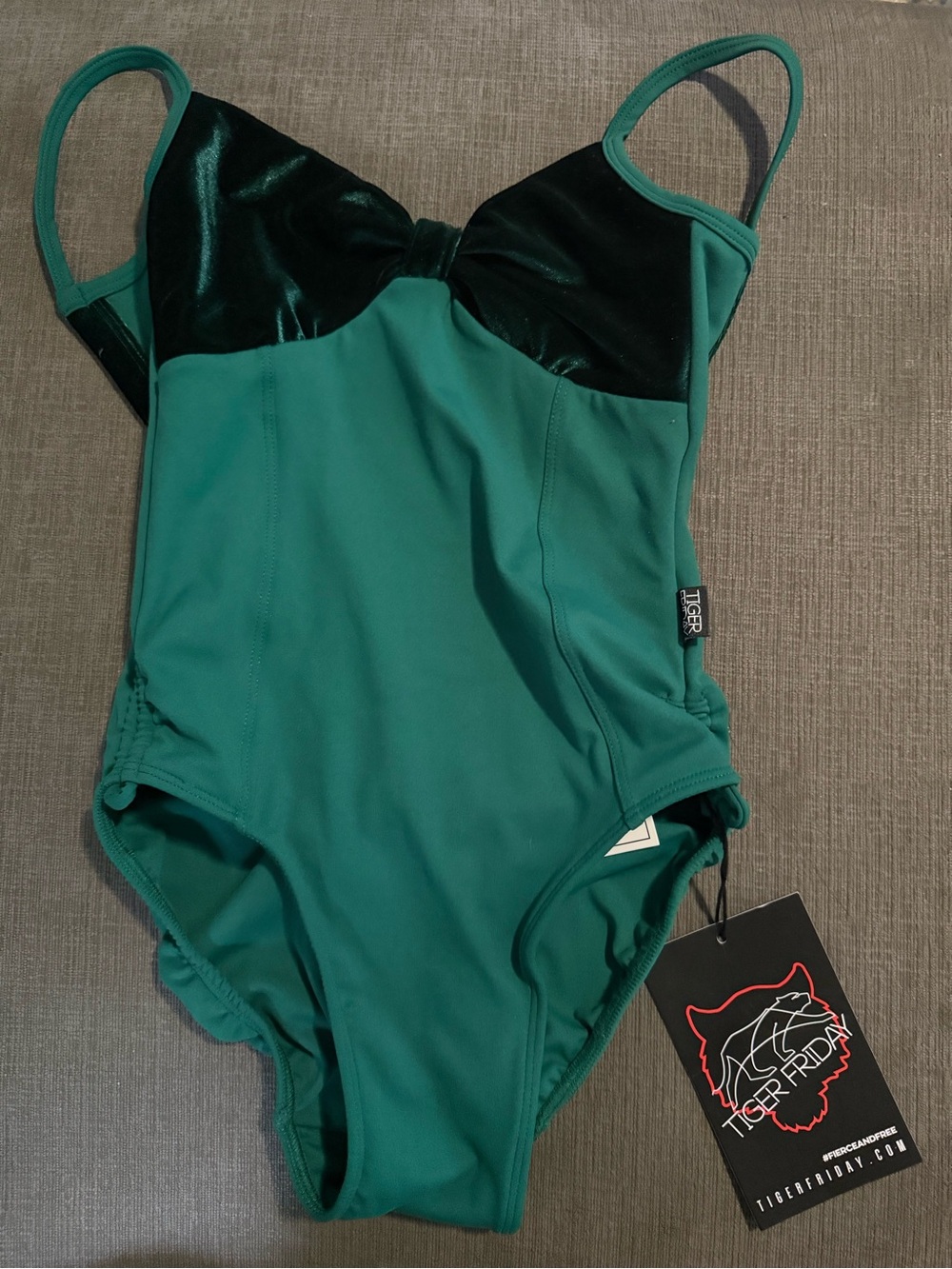 NWT NEW Tiger Friday Royale Leotard in Grove Green AXS